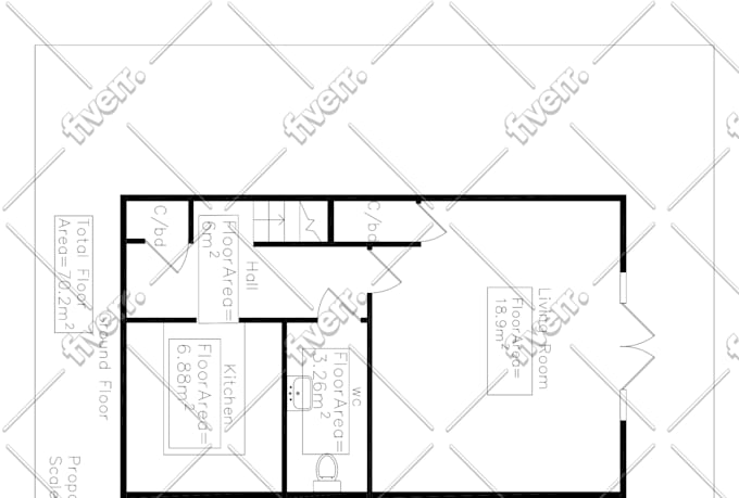 draw 2d floor plan, tiny house, architectural floor plan