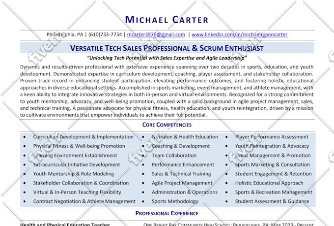 write professional resume, cover letter and linkedin