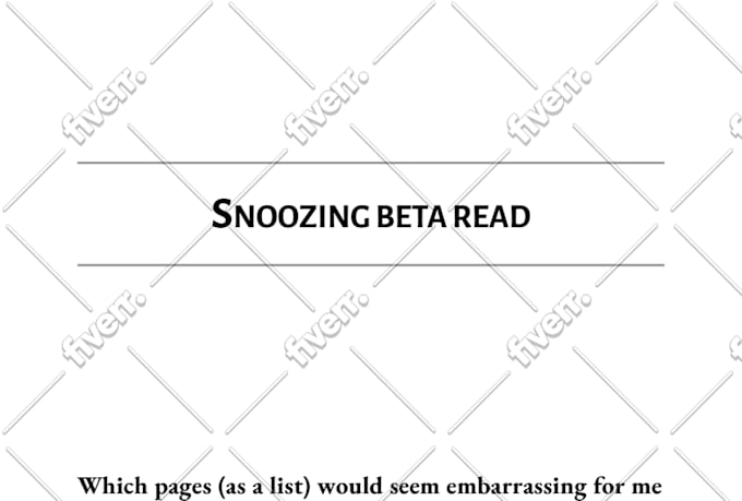beta read your book
