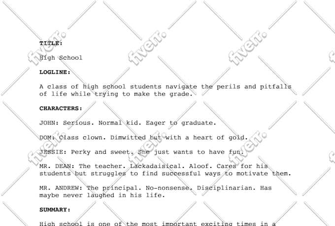 create an outline for your TV pilot or film idea