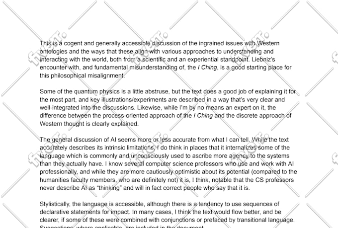 provide substantive developmental or line editing