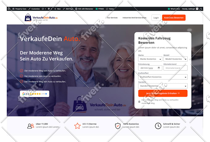 design and develop responsive wordpress website