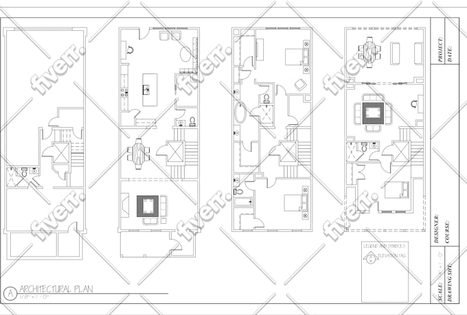 provide full set of architectural and construction drawings for permit