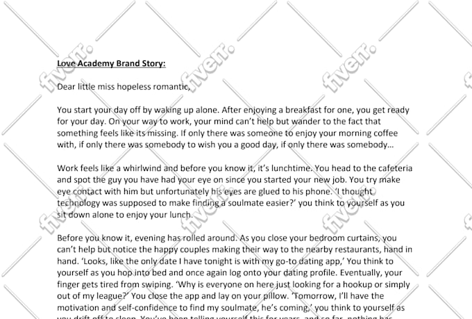 write a brand story for your website