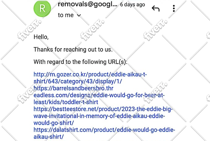 dmca notice infringing listings on ebay, etsy,shopify,amazon under dmca