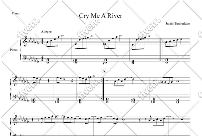 do sheet music transcription for any song