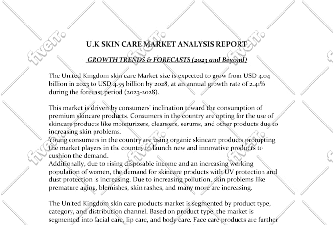 conduct indepth market research, competitor analysis and trends