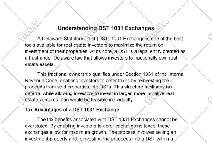 write a finance, real estate or investing blog post
