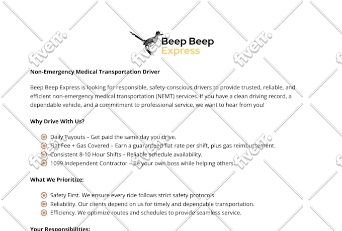 write your job descriptions or job postings