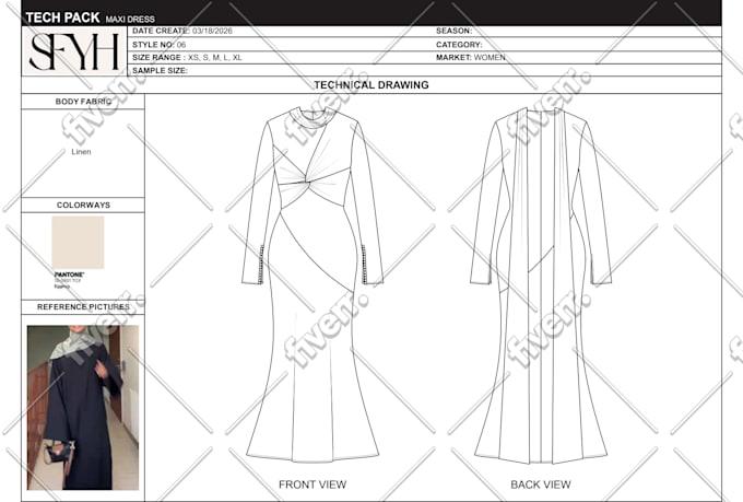design and create modest wear tech packs