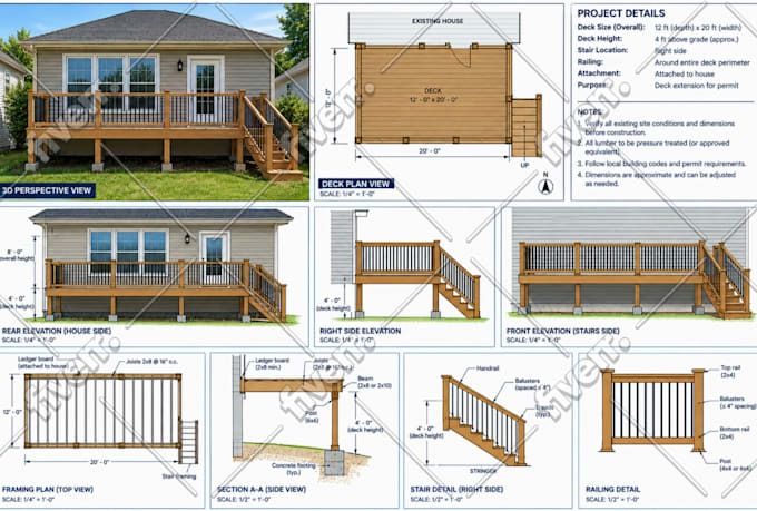 create deck permit drawings and construction plans