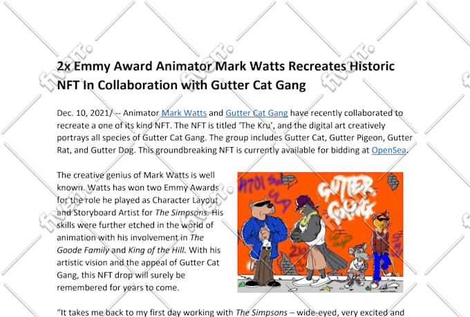 write high quality press releases