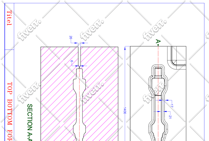 design the die and other casting and forging patterns