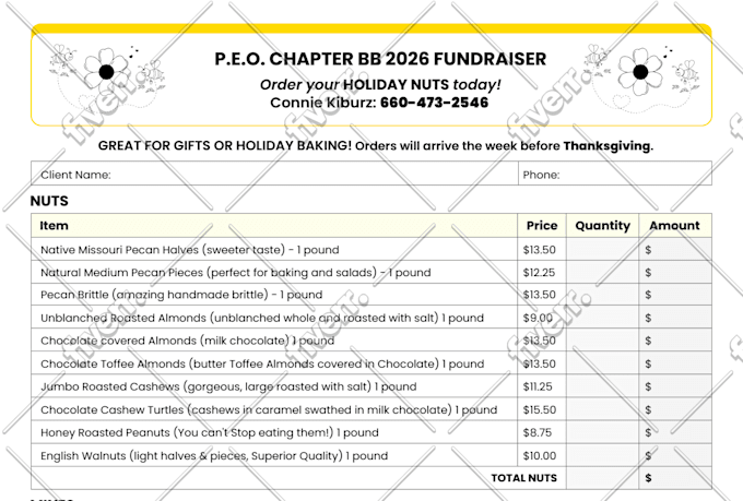 design your order form