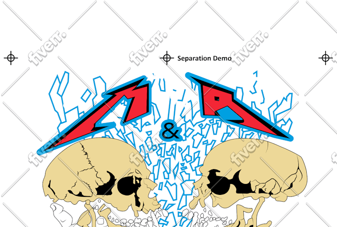 color separation for screen printing spot, pantone, cmyk within 3 hour