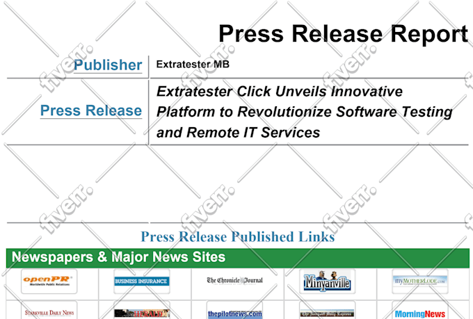 do professional press release writing and distributions to premium sites