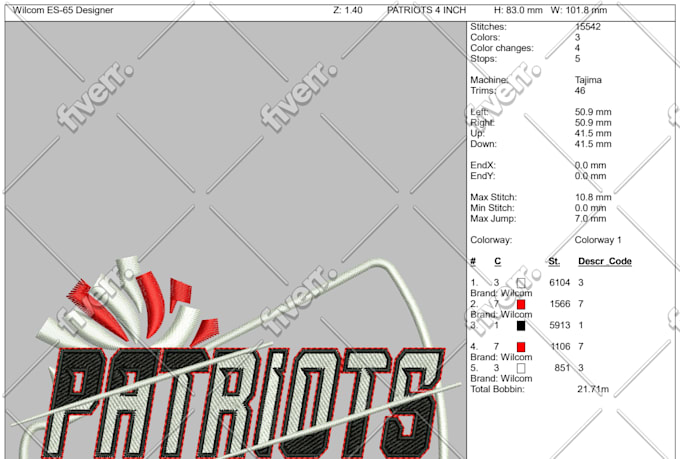do embroidery digitizing and convert logo to dst pes jef emb fast