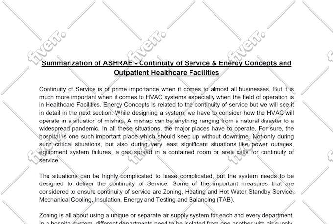 write hvac, mep system technical report,estimation,quotation,checklist