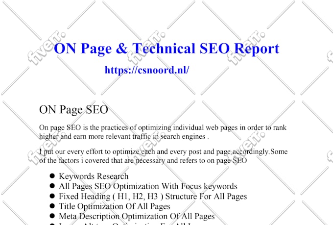 do pro onsite onpage SEO optimization for google top ranking