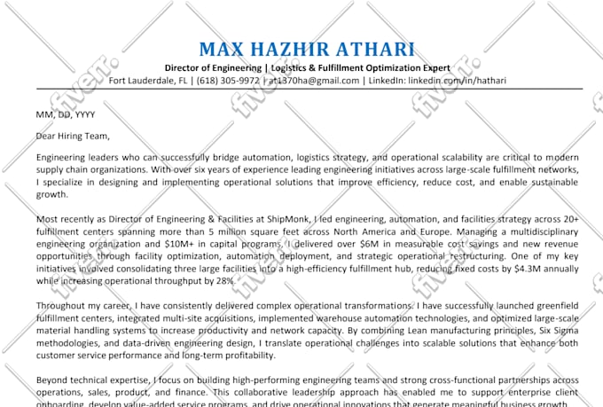 write USA, uk professional resume for tech,engineering and cover letter