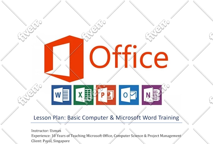 teach you microsoft word, excel, powerpoint, ms outlook, and access