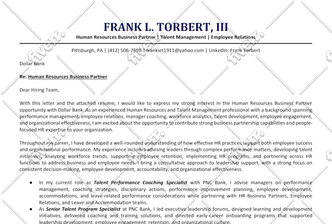 provide professional resume writing, cover letter service