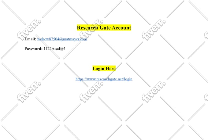 create researchgate and upload articles