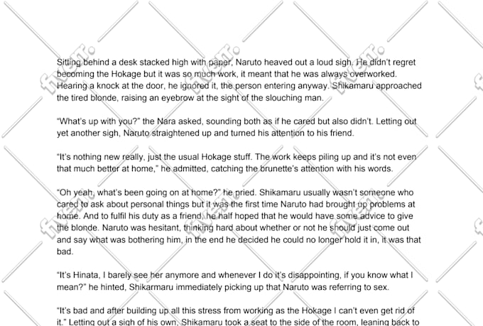 write fanfiction or creative writing for you