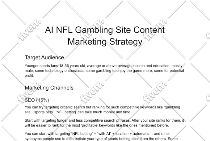 create SEO optimized website content plan