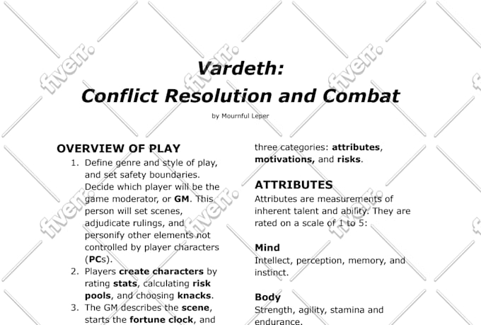 create content for your roleplaying game