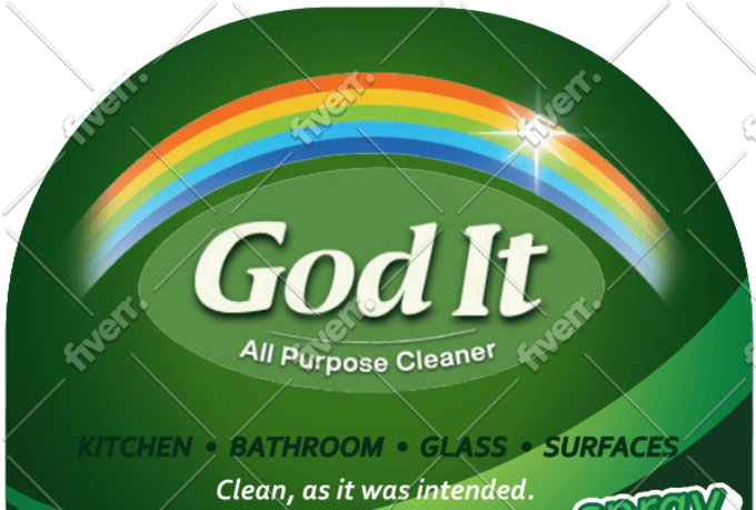 design a professional cleaning product label