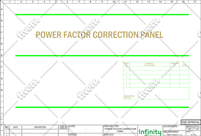 design power factor correction drawings and design in cad