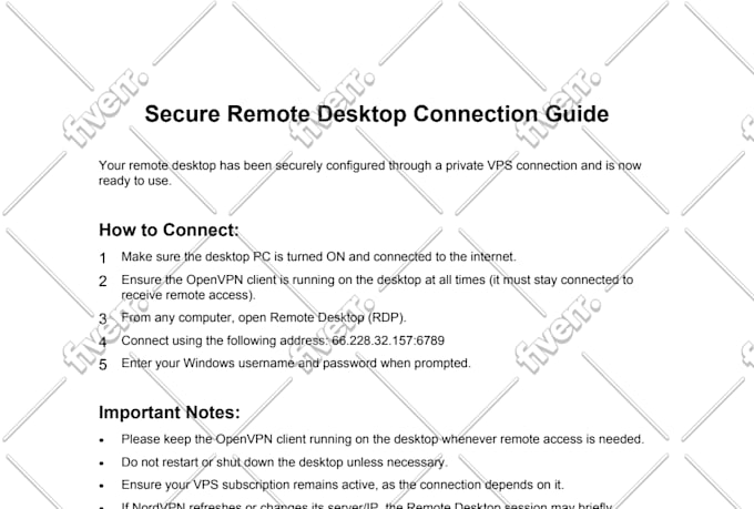 setup remote desktop rdp and vnc and disk encryption