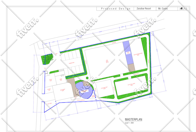 create tropical bali block plan for villa, hotel, residence