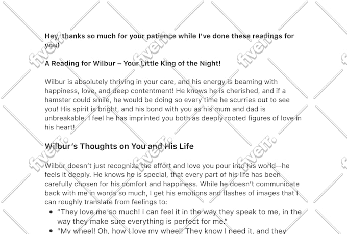 perform a psychic reading for your pet