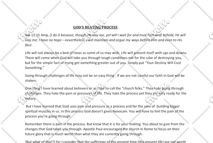 write inspired christian devotionals,sermons and blogs