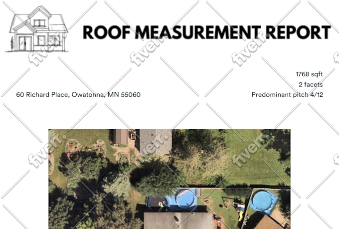 create roof measurement reports similars to eagleview in PDF within 6 hours