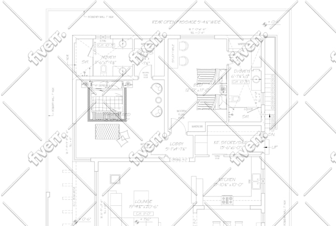 draw architectural plans and working drawings in autocad