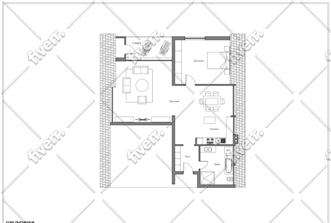 draw a 2d  floor plan in autocad from PDF or hand sketch