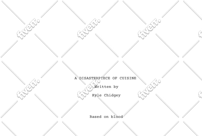 edit your script or screenplay