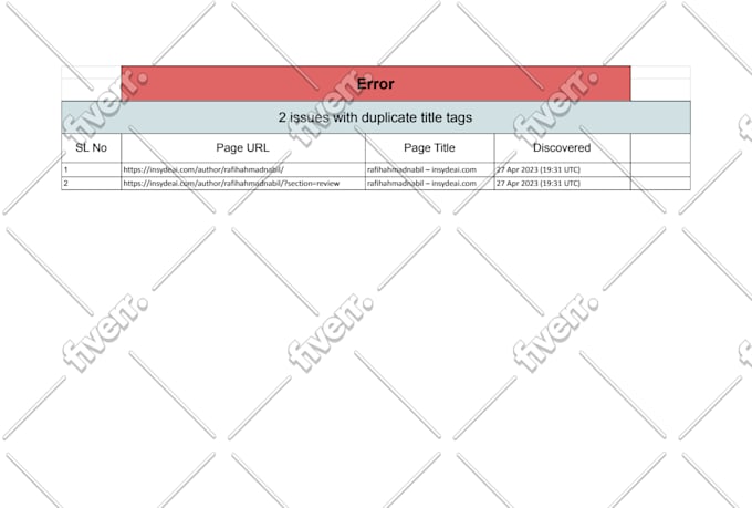 do professional website SEO audit report
