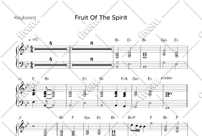 create a sheet music file for you