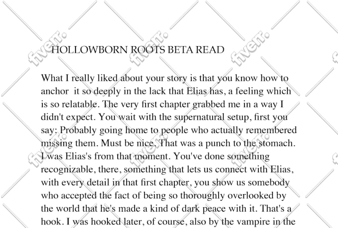 beta read and give feedback and critique