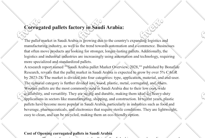 do feasibility study for qatar, saudi arabia, kuwait, egypt, uae