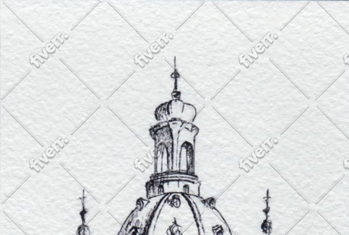 create a hand drawn architectural illustration