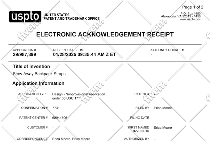 search,draft,draw and file your design patent