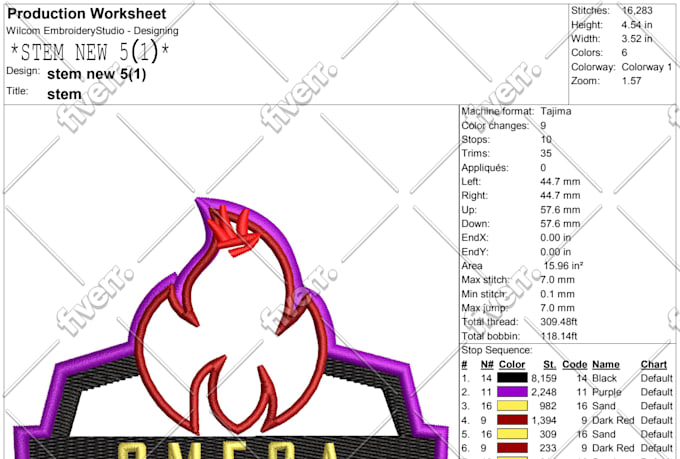 do embroidery digitizing into dst pes in 1 hour