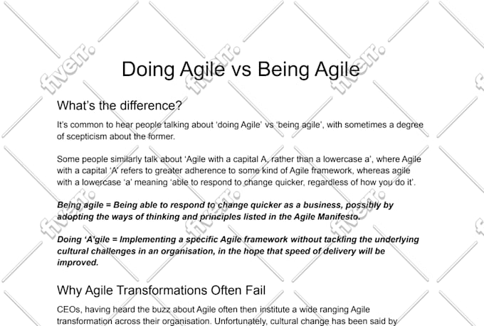do agile copywriting for your blog or website