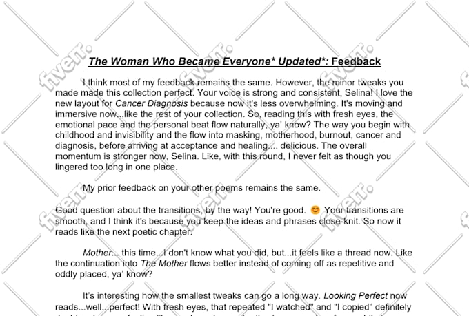 line edit your poetry collection for clarity and flow