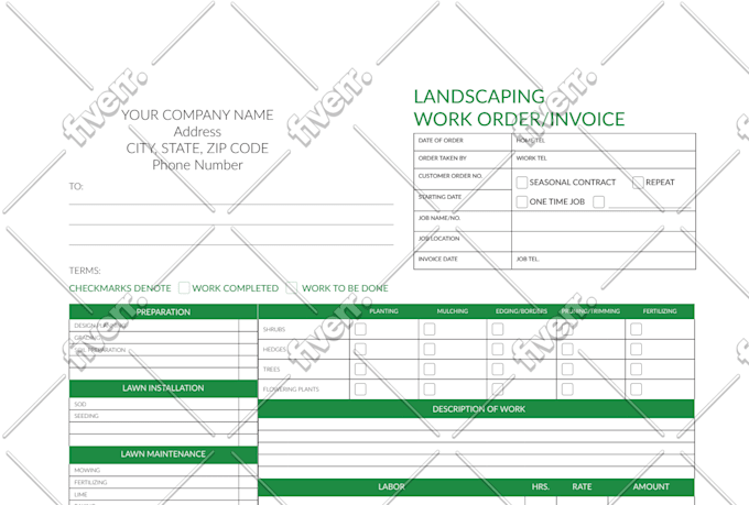 design your form, invoice, or receipt etc